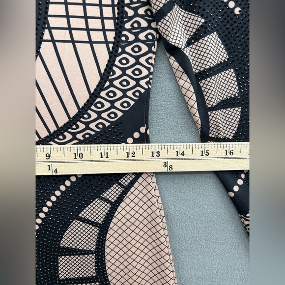 Miss Moi Size Medium Sexy Nude/Black Rhinestone Bodycon Dress NWOT - Picture 10 of 13